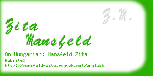 zita mansfeld business card